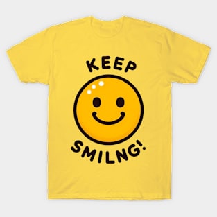 Emoticon Acid House Smile Face KEEP SMILING Radiant Positivity T-Shirt